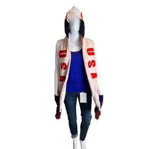Red White & Blue USA Hooded Pocket Scarf